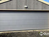 4Ddoors Sectional Door - L-Ribbed, Sandgrain Finish in White Aluminium