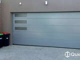 4Ddoors Sectional Door -L-Ribbed, Silkgrain Finish in Window Grey with Classic Glazing L0