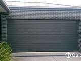 4Ddoors Sectional Door - S Ribbed, Woodgrain Finish in Anthracite Grey
